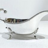 Silver sauceboat, England