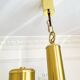 Gaetano Sciolari vintage chandelier in brass and opaline, 1970s