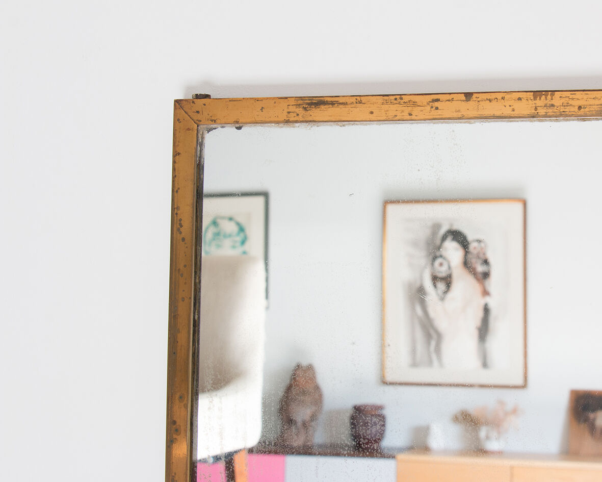 Golden mirror 147x54 cm