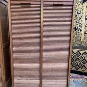 Pair of notary curtain binder furniture in oak 1950