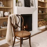 Set of three vintage bentwood bistro chairs – Cane seat – Mismatched