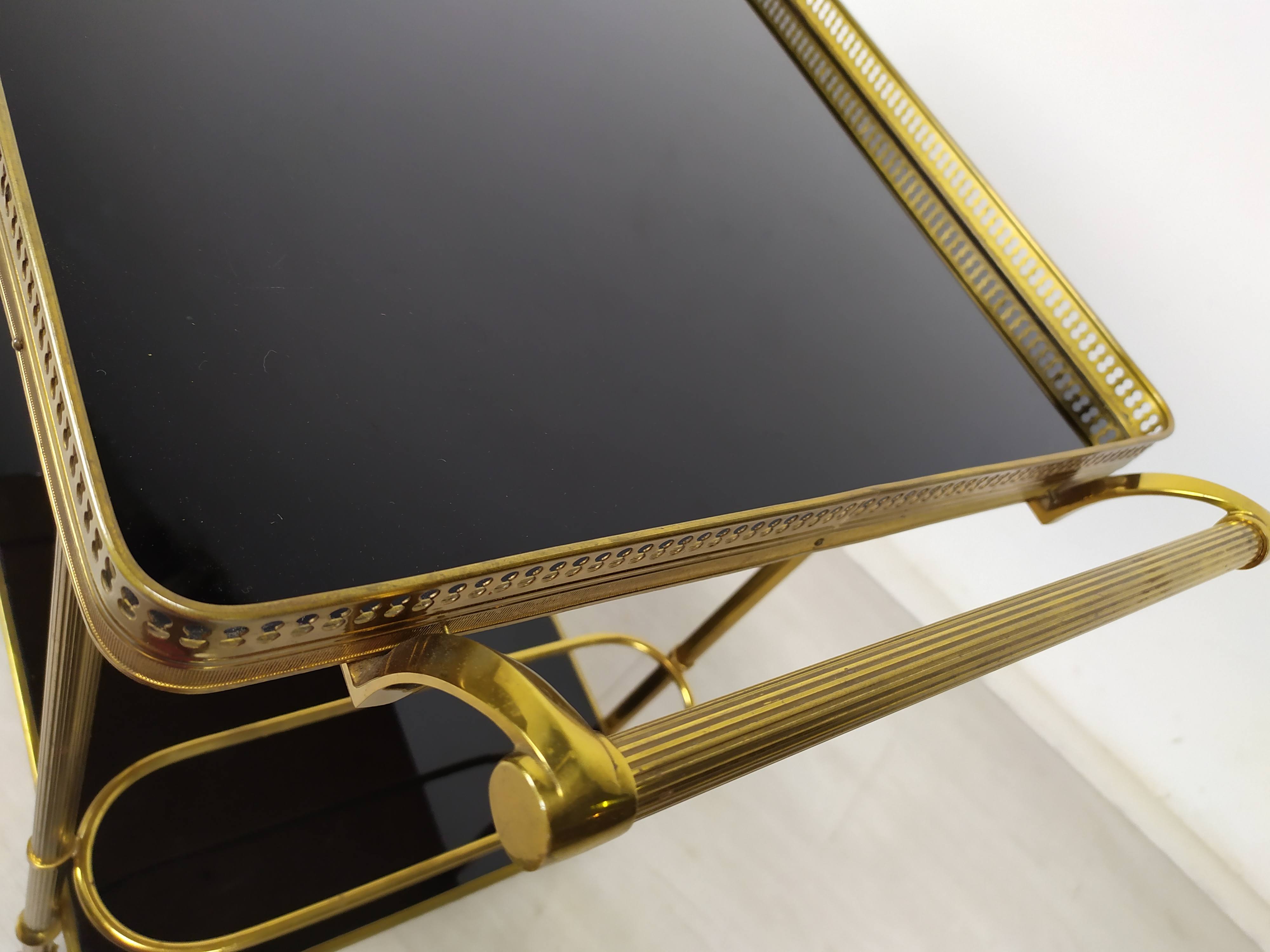 Vintage golden brass rolling service