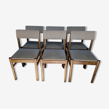 6 chaises signé 1960 design vintage Baumann