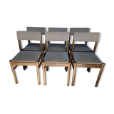 Baumann 6 chair signed 1960 vintage design