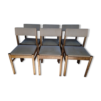 Baumann 6 chair signed 1960 vintage design