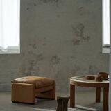 Maralunga ottoman in leather, Vico Magistretti for Cassina, Italian modern, 1973