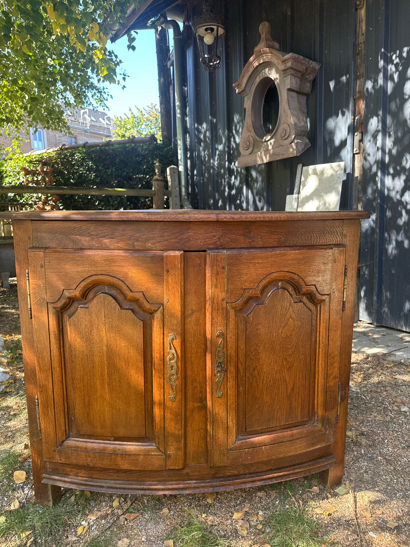 Oak corner unit