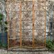 Vintage 1960s curved rattan screen