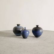 Vintage Swedish Mid Century Blue Vase by Berndt Friberg, 1970s