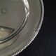Old silver metal dish, beaded finish