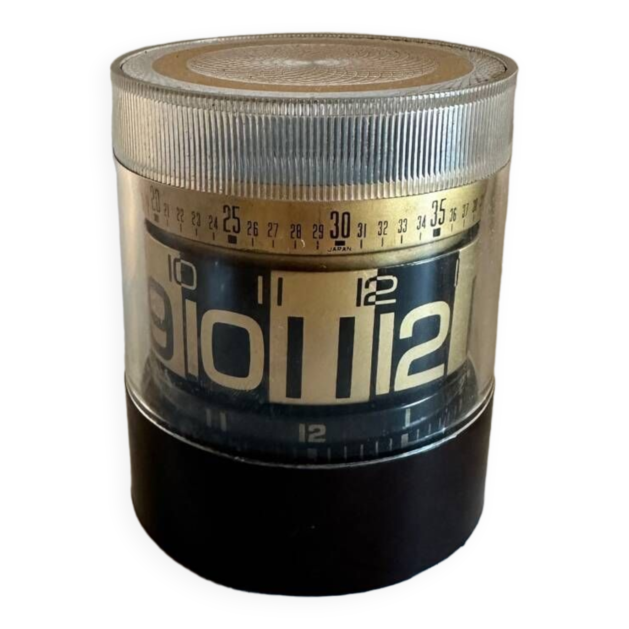 Vintage 70' Japan cylindrical alarm clock