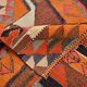 3x11 Orange & Brown Kilim Runner Rug, 88x330Cm