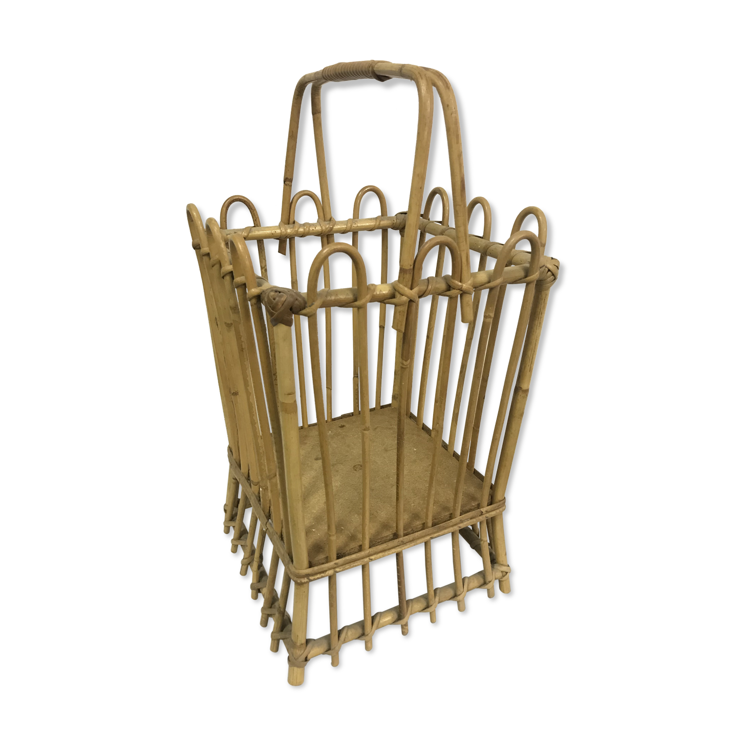 Vintage rattan basket