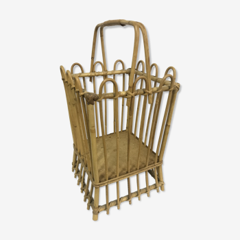 Vintage rattan basket