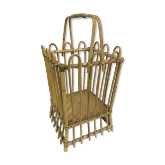 Vintage rattan basket