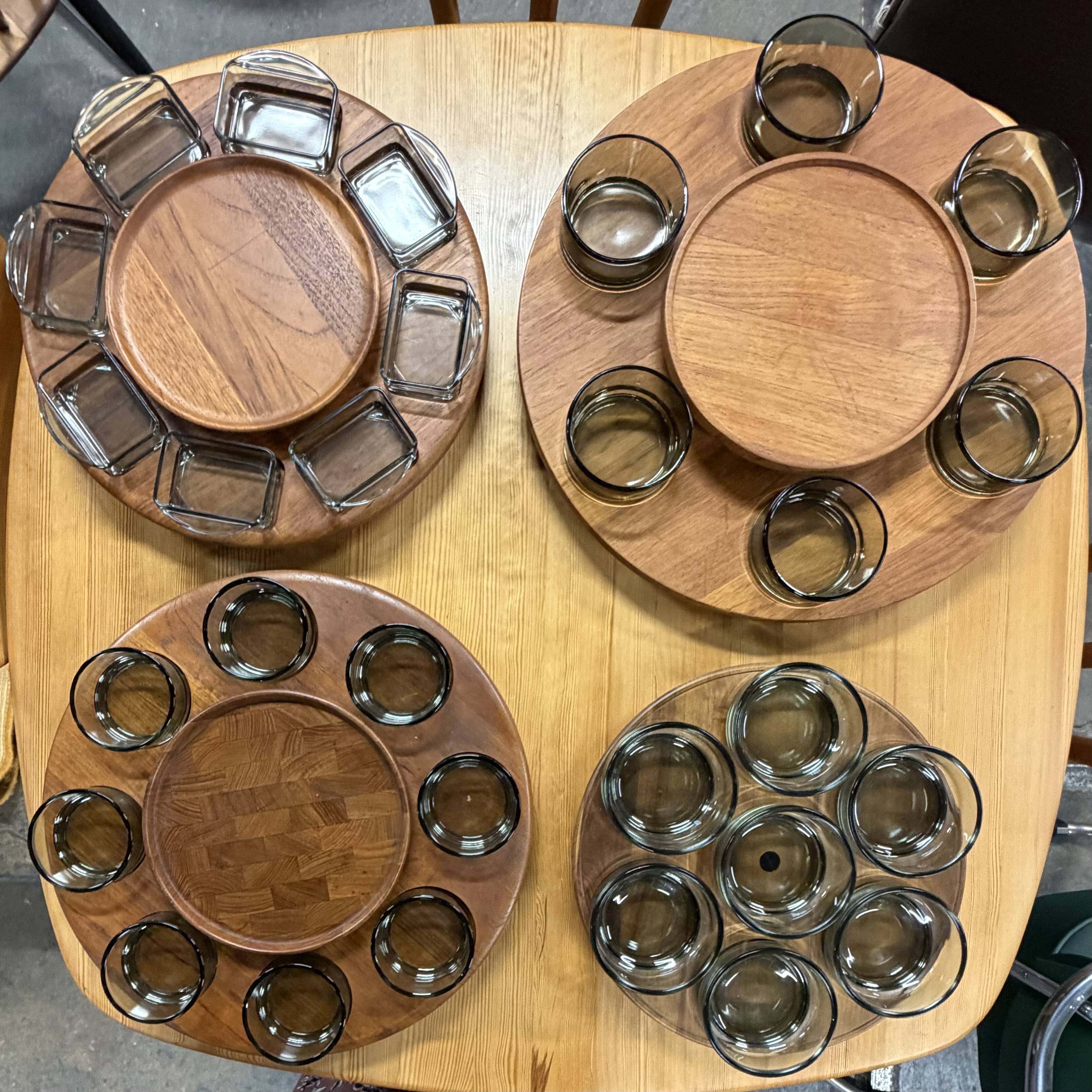 Danish Lazy Susan snack tray by Digsmed, Denmark, 1960s