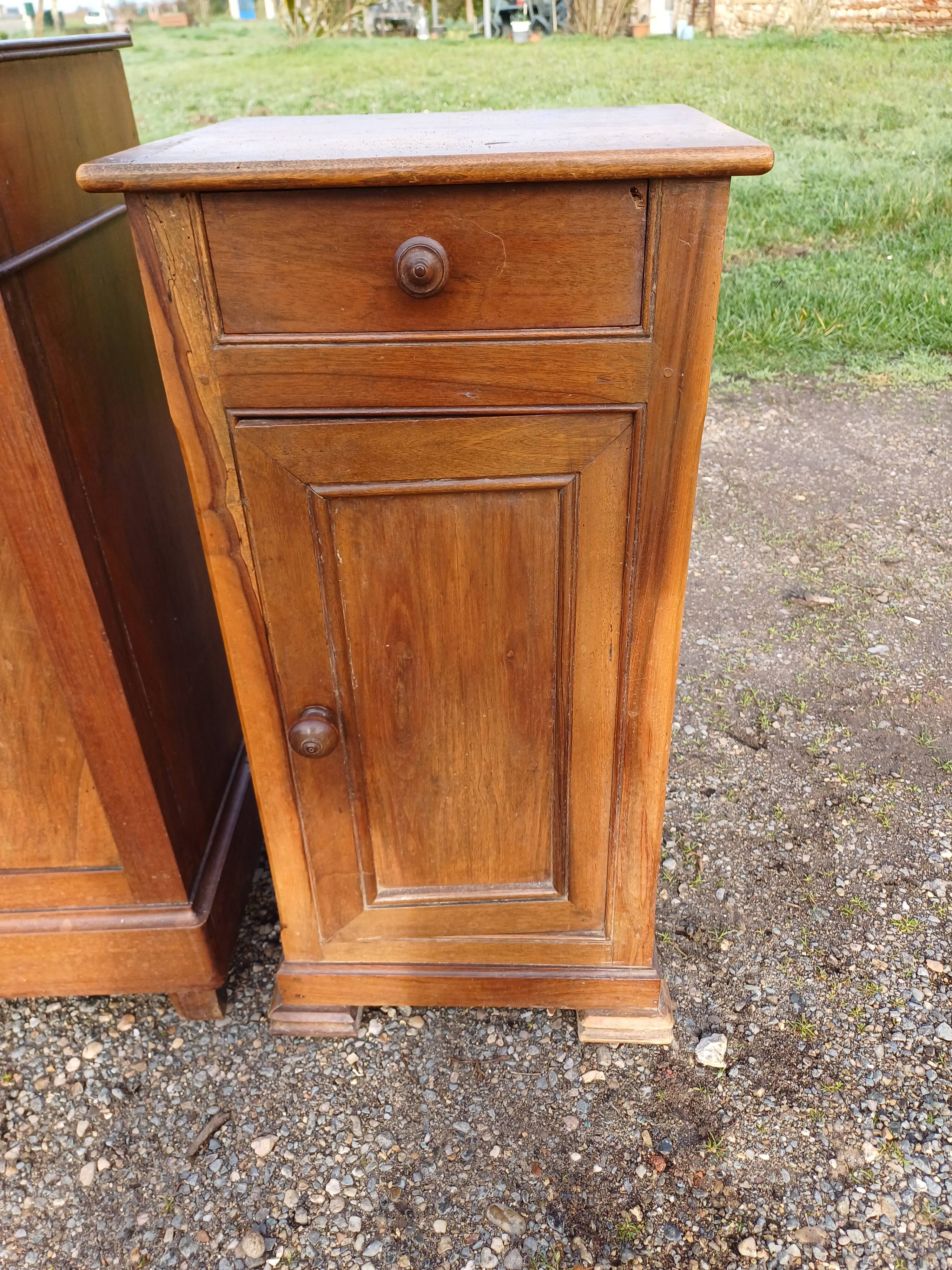 3 Walnut Nightstands 19th