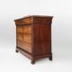 Commode Louis Philippe française avec dessus en marbre rose, années 1850