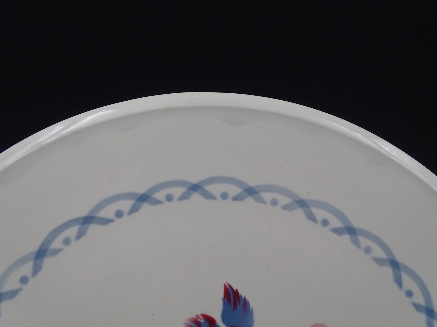 Digoin earthenware pie dish - Sarreguemines- Model Cannes - Rose decoration - circa 1940