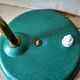 50's 50's green metal articulated desk lamp and golden flexible foot