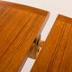 Danish round teak expandable table with 2 leaves, 1960s