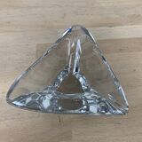 Empty ashtray trilobed crystal bag Daum