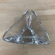 Empty ashtray trilobed crystal bag Daum