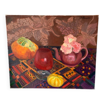Tableau ancien coloquintes