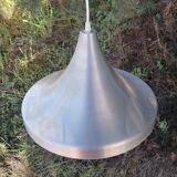 Suspension space age vintage en aluminium brossé