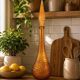Carafe ambre Empoli italienne, 1970