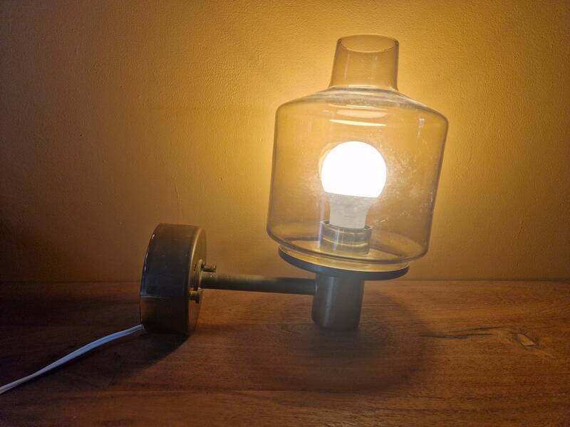 Hans Agne Jacobsson (1919-2009) - Brass and yellow tinted glass applique