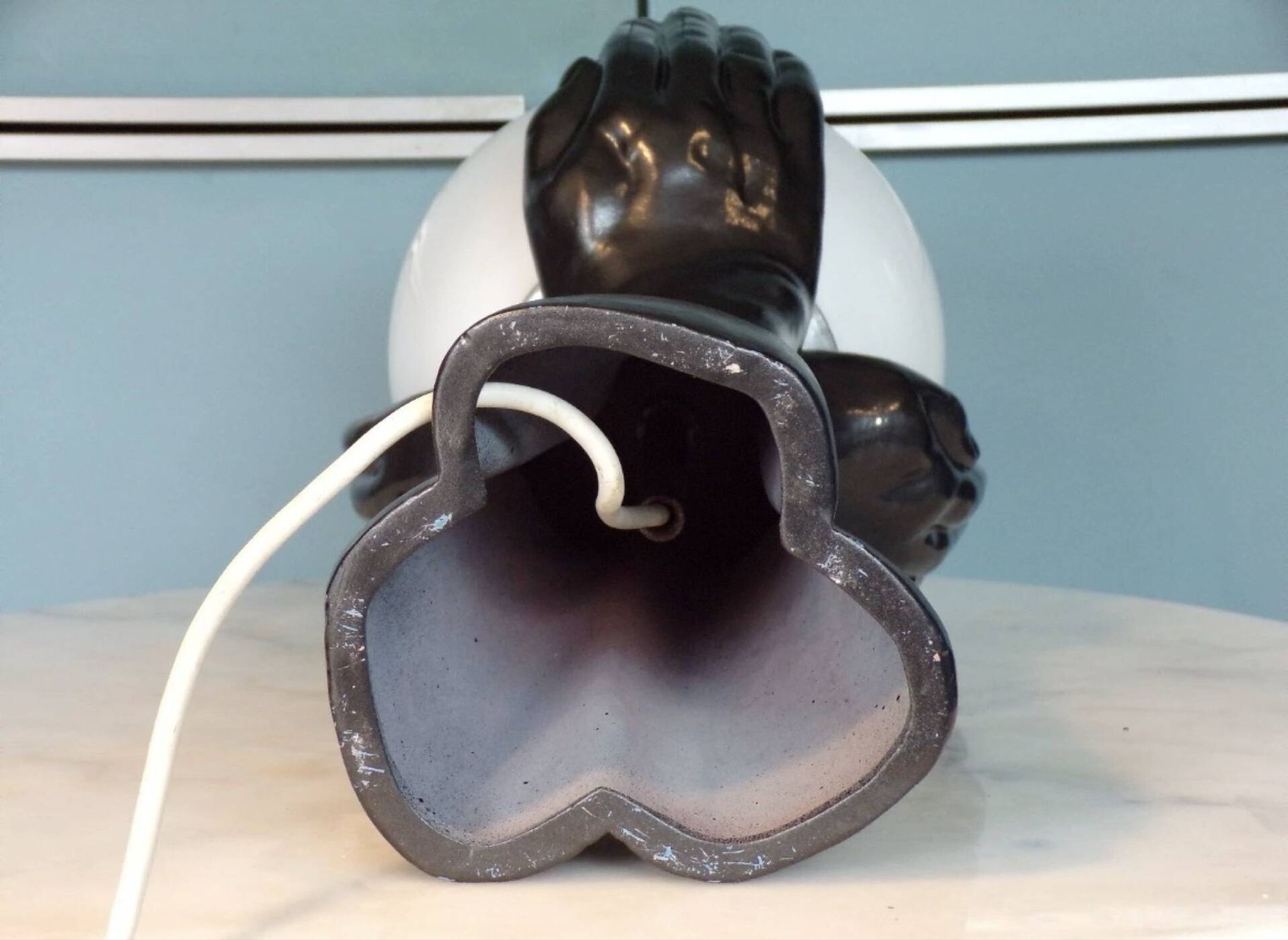 1950s ceramic three-hand lamp