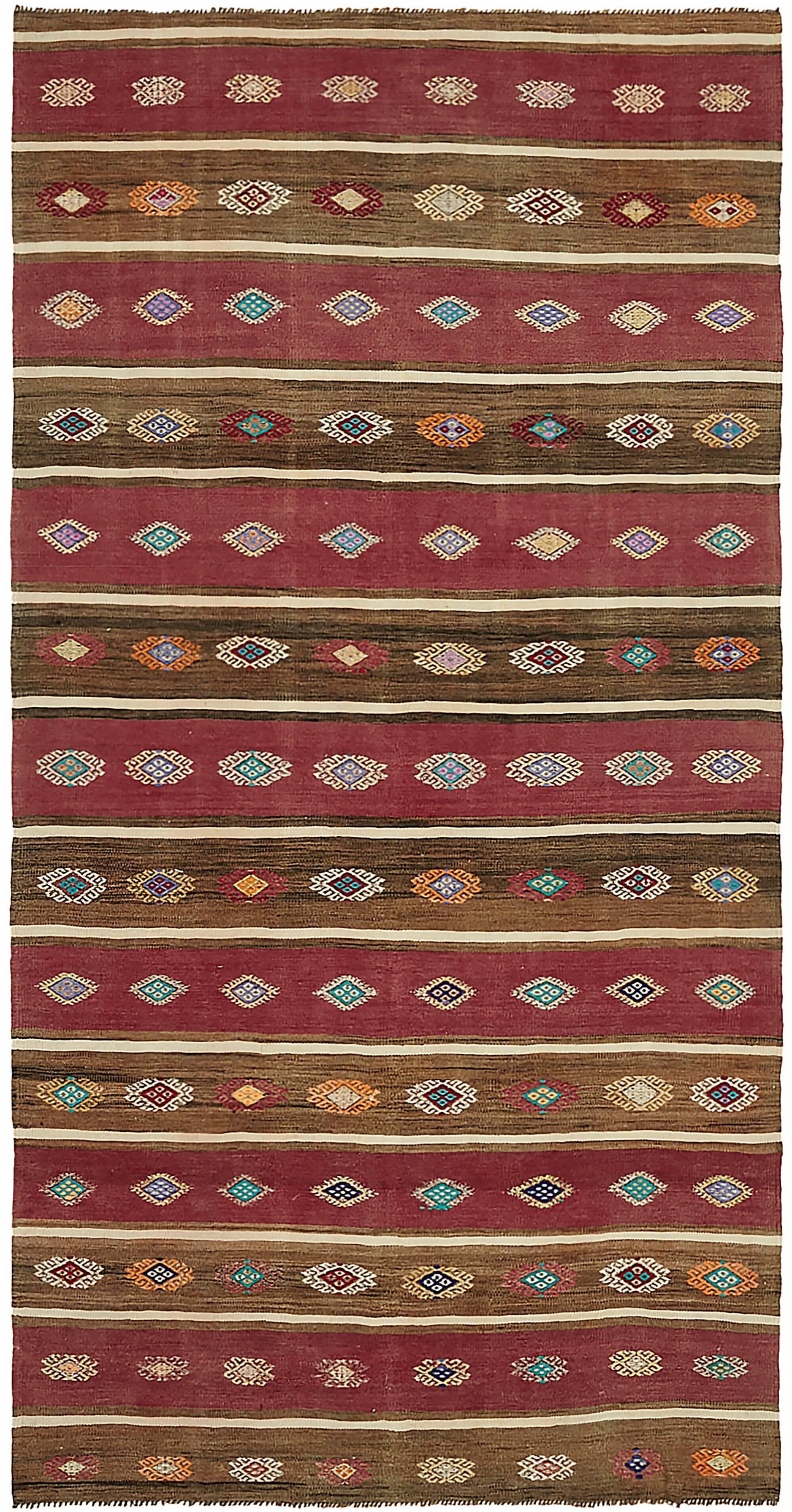 Turkish Handmade Vintage Anatolian Kilim 162 cm x 305 cm