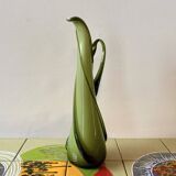 Vintage vase in green blown glass - Fratelli Betti Cristallerie - Empoli