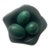 Ashtray / pocket tray in natural malachite, with its three eggs.