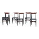 Set of six sculptural Italian dining chairs