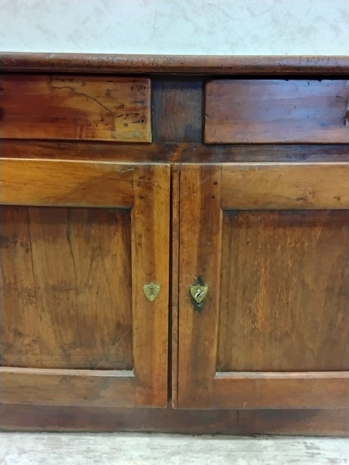 Meuble de métier,  ancien comptoir de mercerie