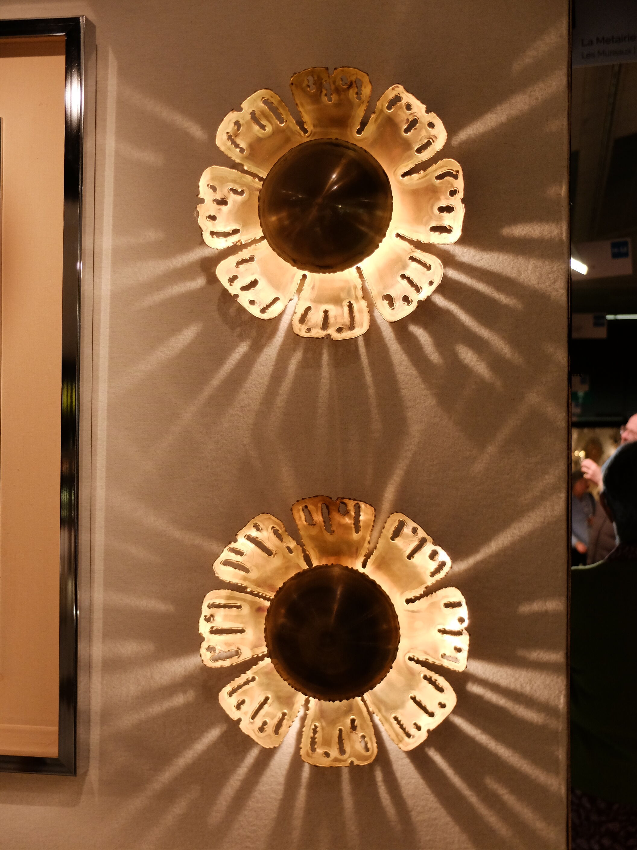 Svend Aage Holm, pair of Scandinavian wall lamps, "Flowers" from 1960