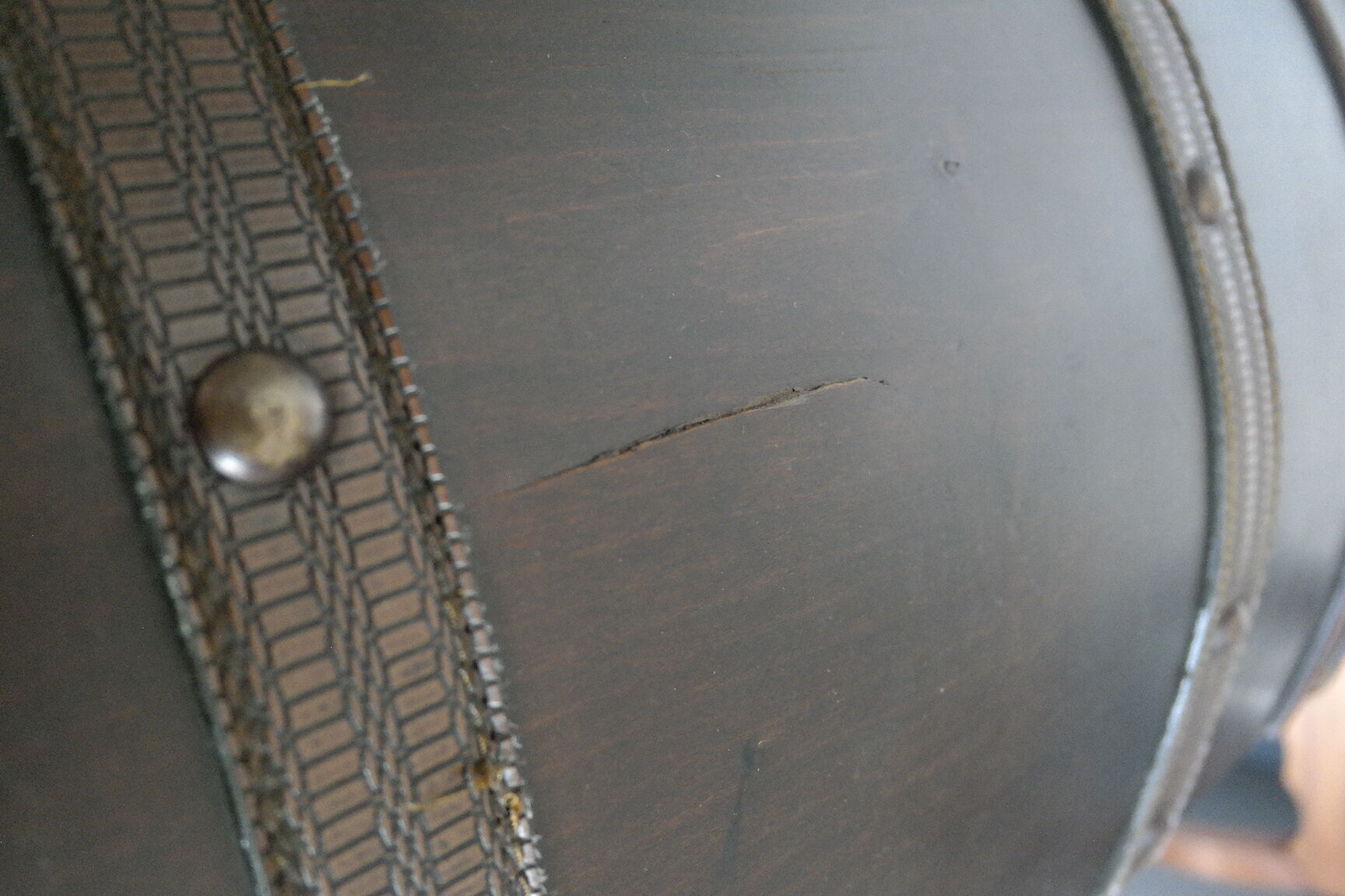 Wooden bulging treasure box