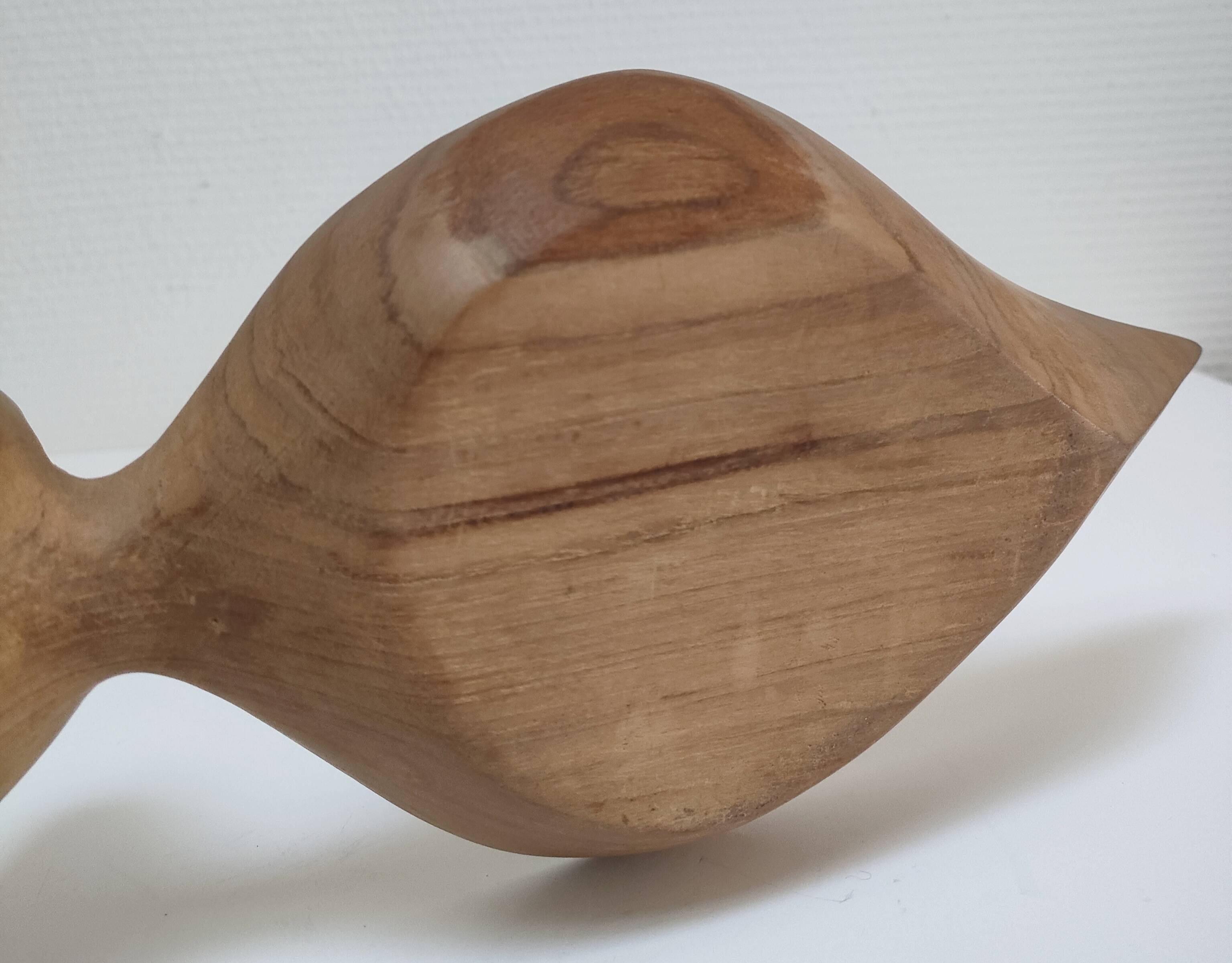 Vintage sculptural wooden pocket tray