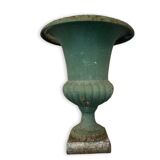 Vase Medici Late XIXth enamel Green