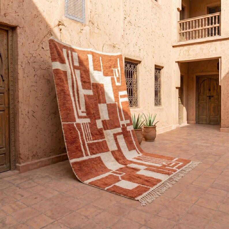 Authentic traditional Atlas wool rug 1.5/2.5 m