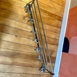 Vintage train wall coat rack 1930 brass