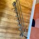 Vintage train wall coat rack 1930 brass