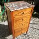 Louis XVI style ragpicker in marquetry and marble