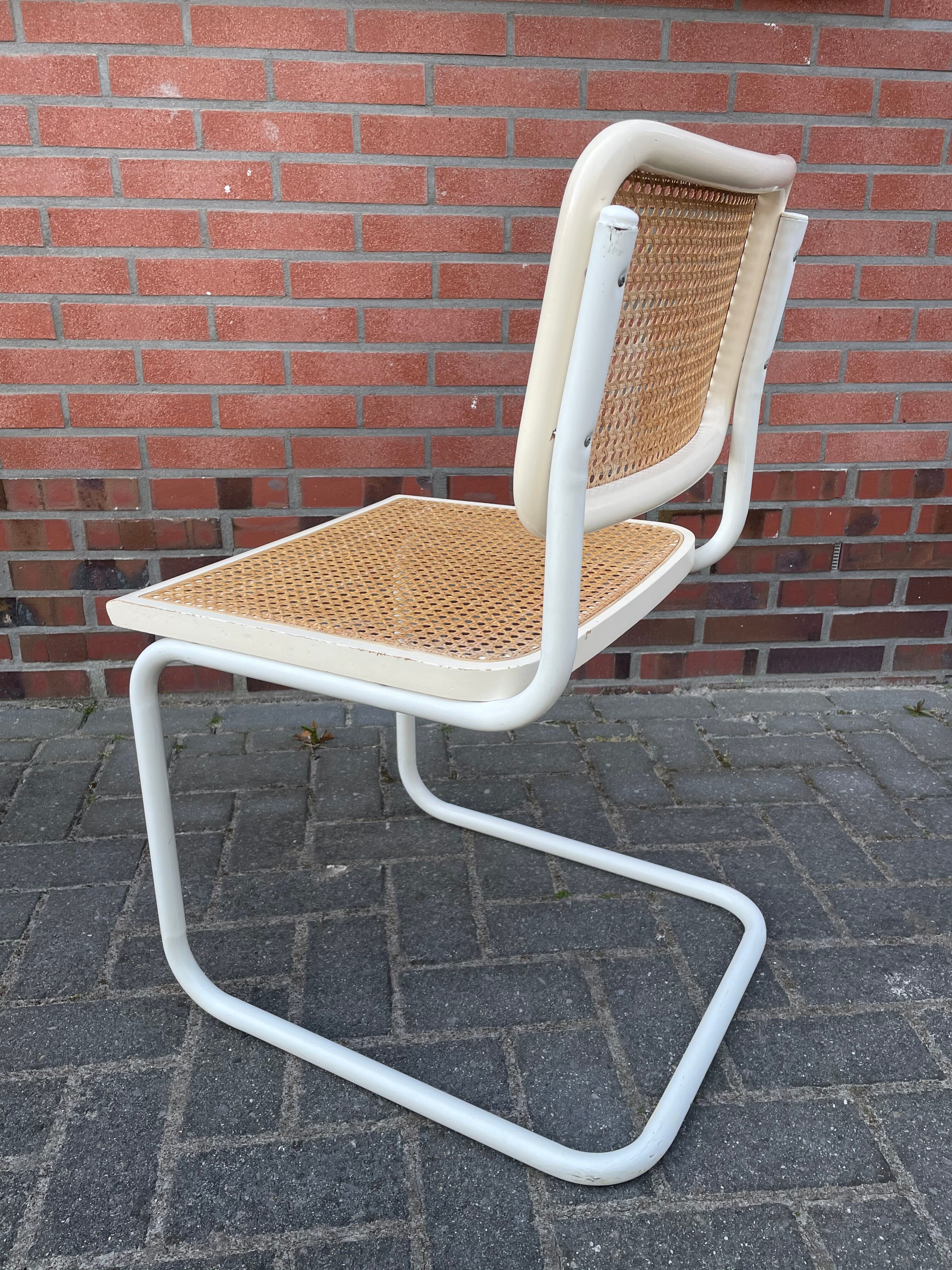 Cesca dining room chair designed by Marcel Breuer