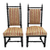 Pair of Napoleon III chairs in turned and blackened wood, late 19th century