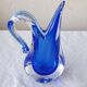 Vase pichet verre bleu Murano Flavio Poli Seguso