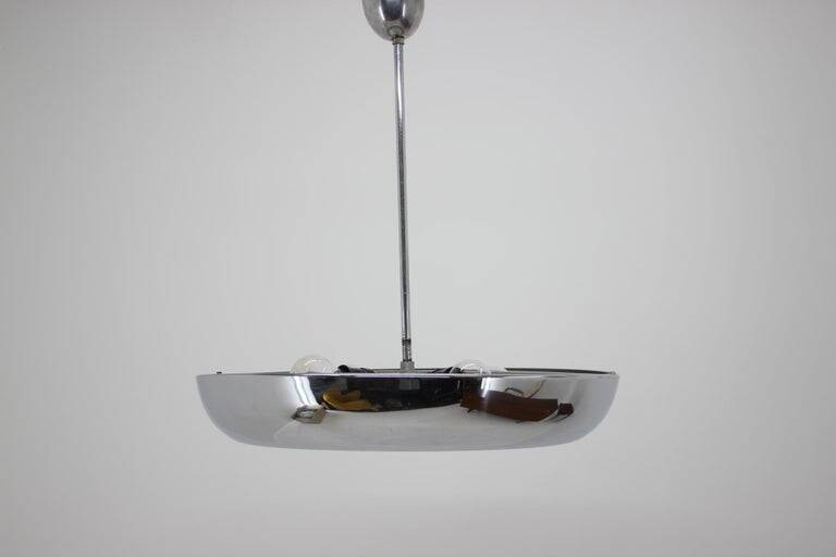 Functionalist Chrome Pendant UFO by Josef Hurka for Napako, 1930s