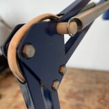 Vintage, architect lamp, articulated lamp, Twist brand, Model T1, 1970s, blue, décor